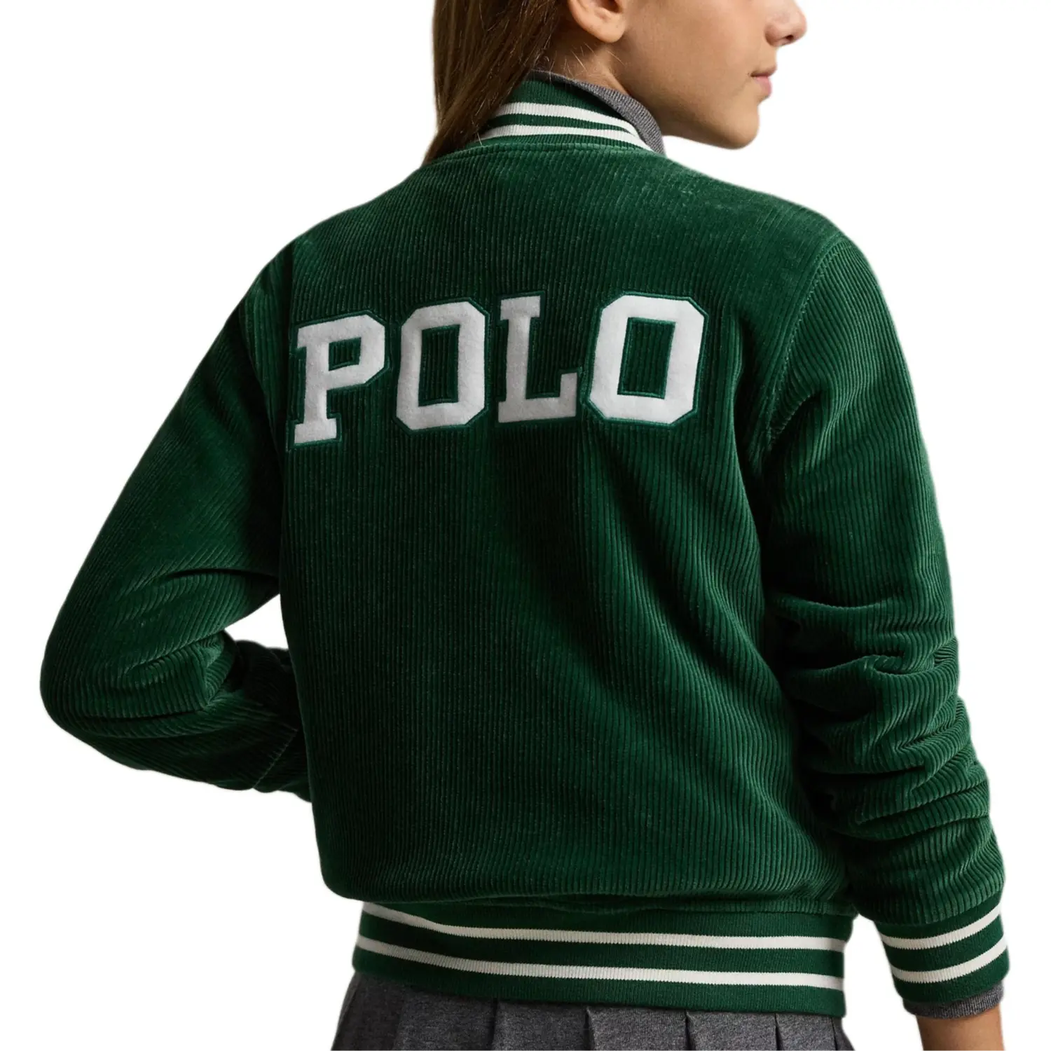 Бейсбольная куртка для подростков Ralph Lauren, зеленый — фото 4