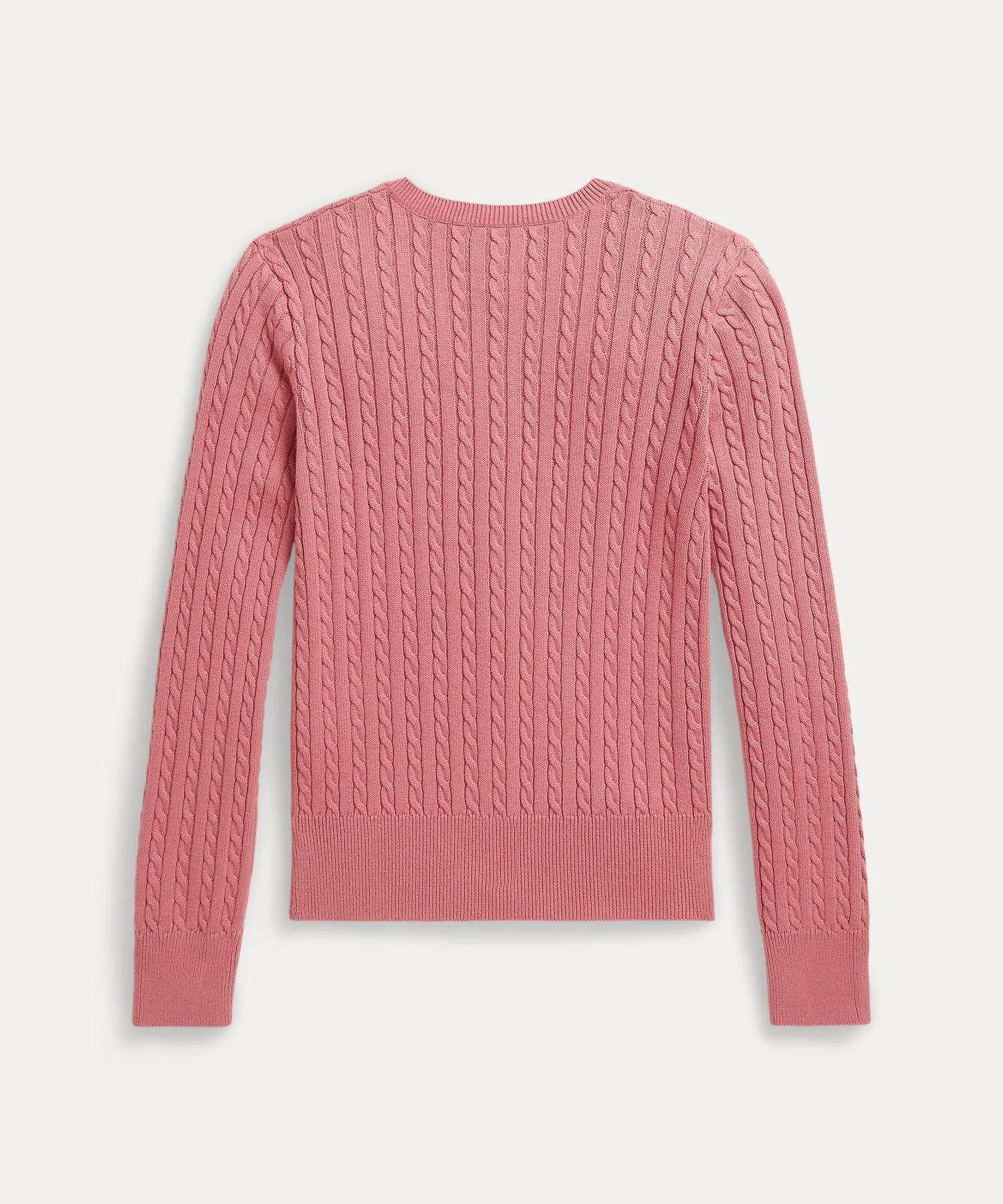 (Девочки 7-16 лет) Мини-кардиган из хлопка с косами Polo Ralph Lauren, 650 Pink — фото 2