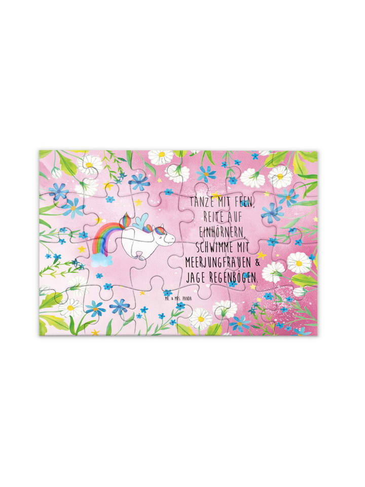 

Mr. & Mrs. Panda Головоломка «Единорог, летающая лошадь» с надписью, пастельно-красного цвета