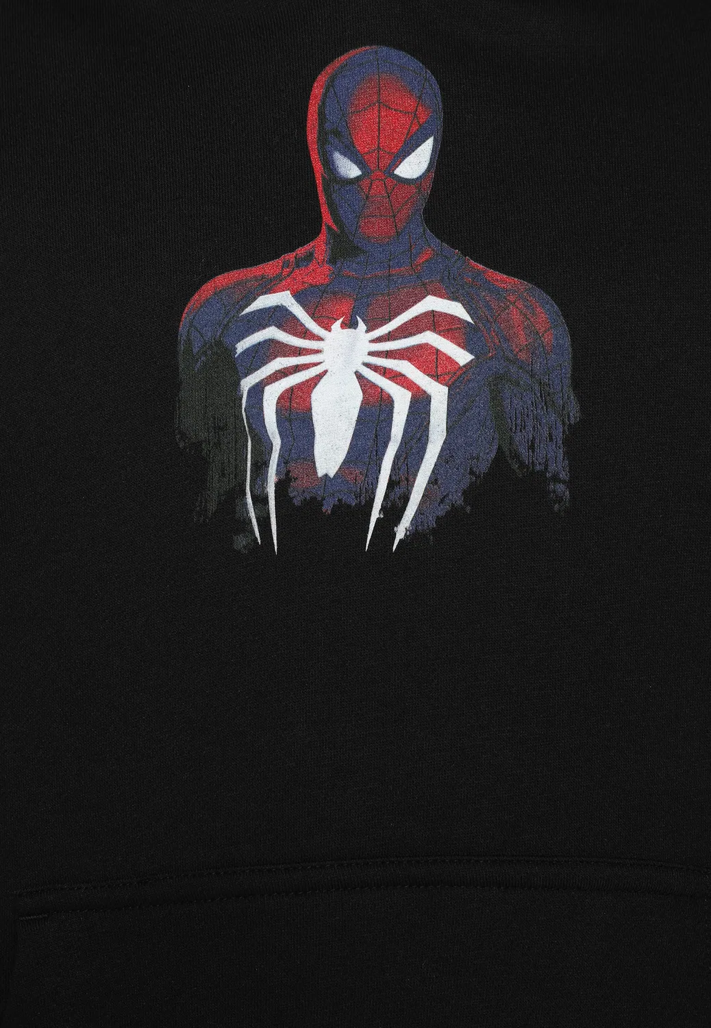 Капюшон-худи детское с принтом Spiderman, Mister Tee, черный — фото 3