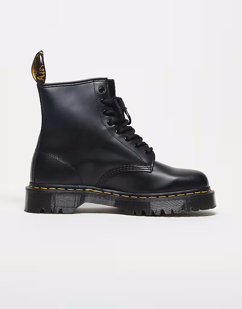 Ботинки Unisex 1460 Bex с 8 люверсами, гладкие, черного цвета Dr Martens — фото 4
