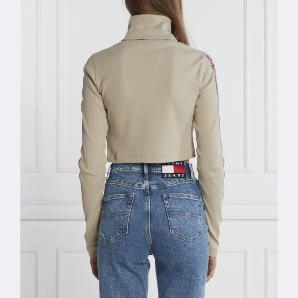 Укороченная водолазка Calvin Klein, бежевый — фото 3