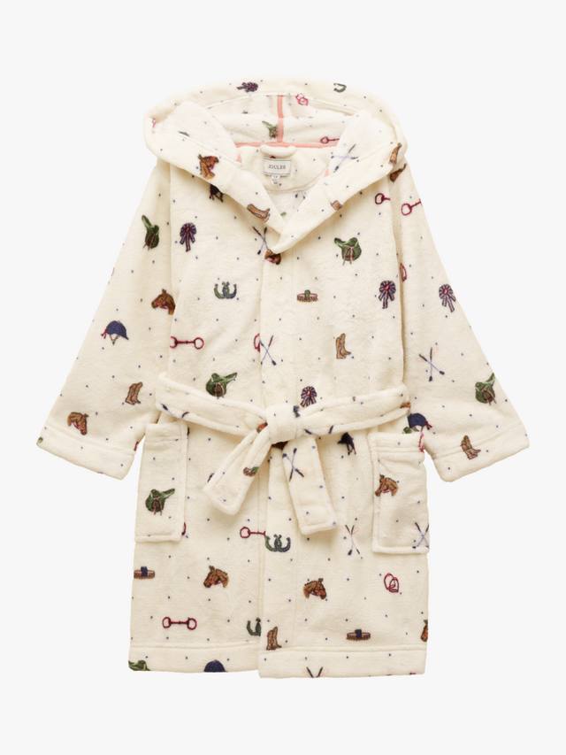 

Детский уютный халат с капюшоном Joules, Cream