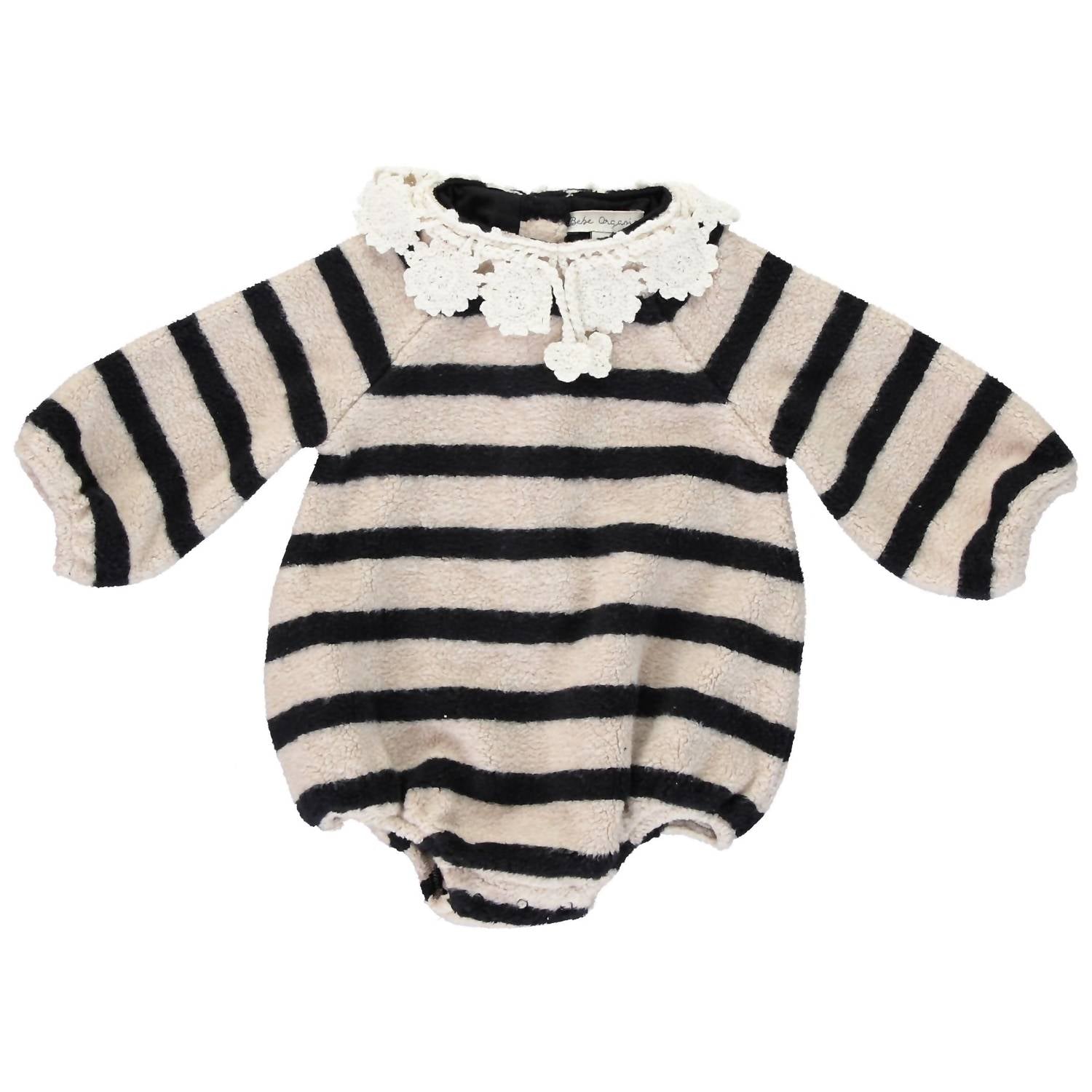 

Парижский полосатый комбинезон для девочки Клео Bebe Organic, Parisian Stripes
