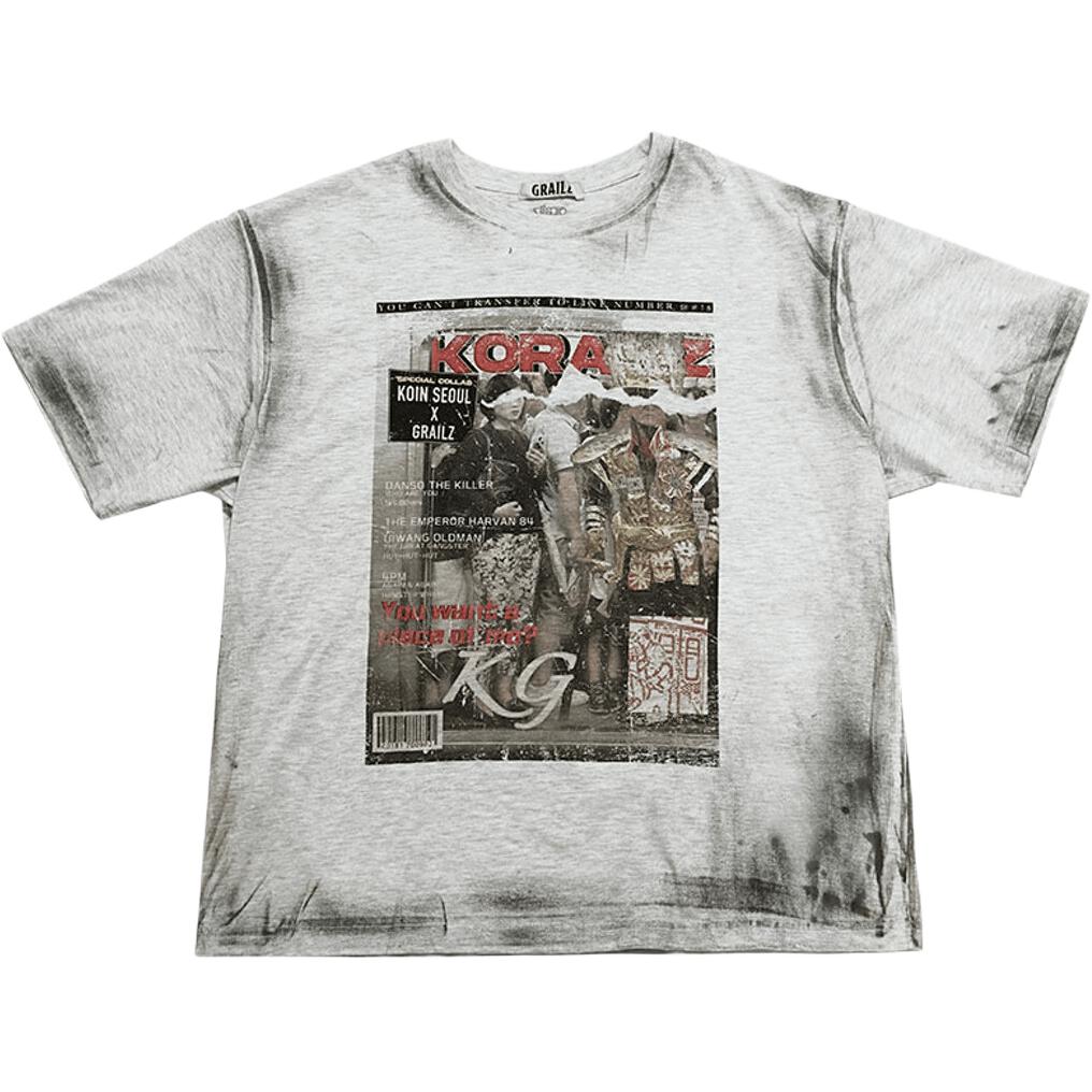 

Футболка KOIN SEOUL Collaboration SS25 Unisex GRAILZ, белый