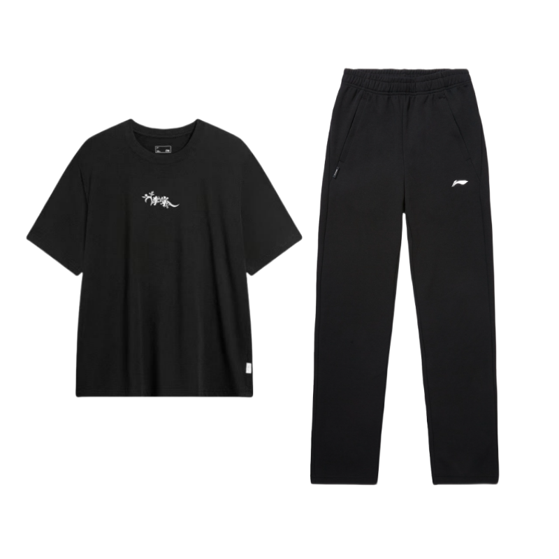 

Мужская повседневная спортивная одежда LiNing, черная
