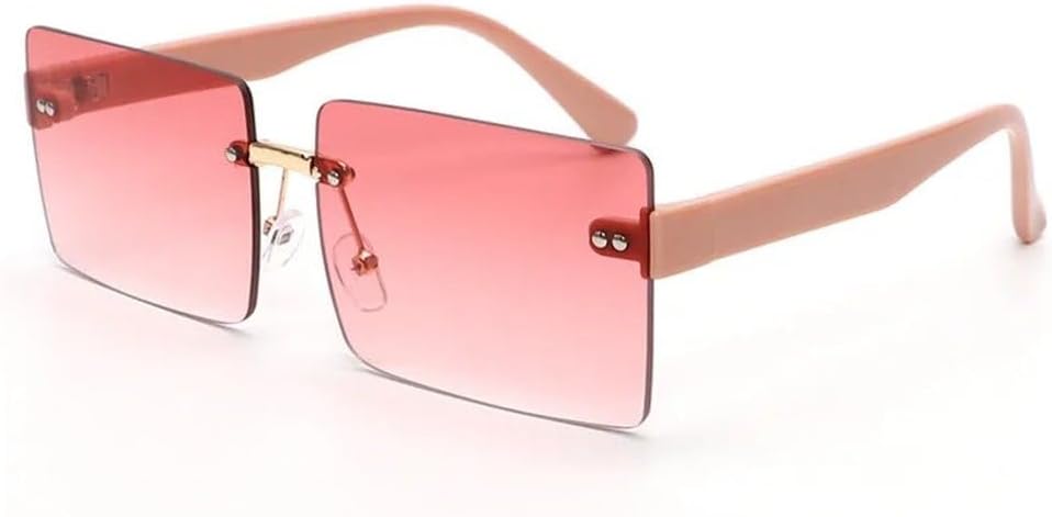 

Модные солнцезащитные очки-клипсы без оправы 2027 года для женщин. Стильные прямоугольные солнцезащитные очки для путешествий в стиле ретро с защитой от УФ-излучения UV400 MTZJH, 3