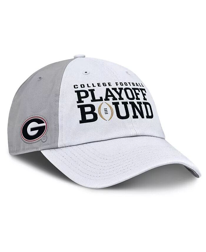 

Мужская и женская белая/серая бейсболка Georgia Bulldogs 2024 College Football Playoff Club с регулируемой посадкой Nike