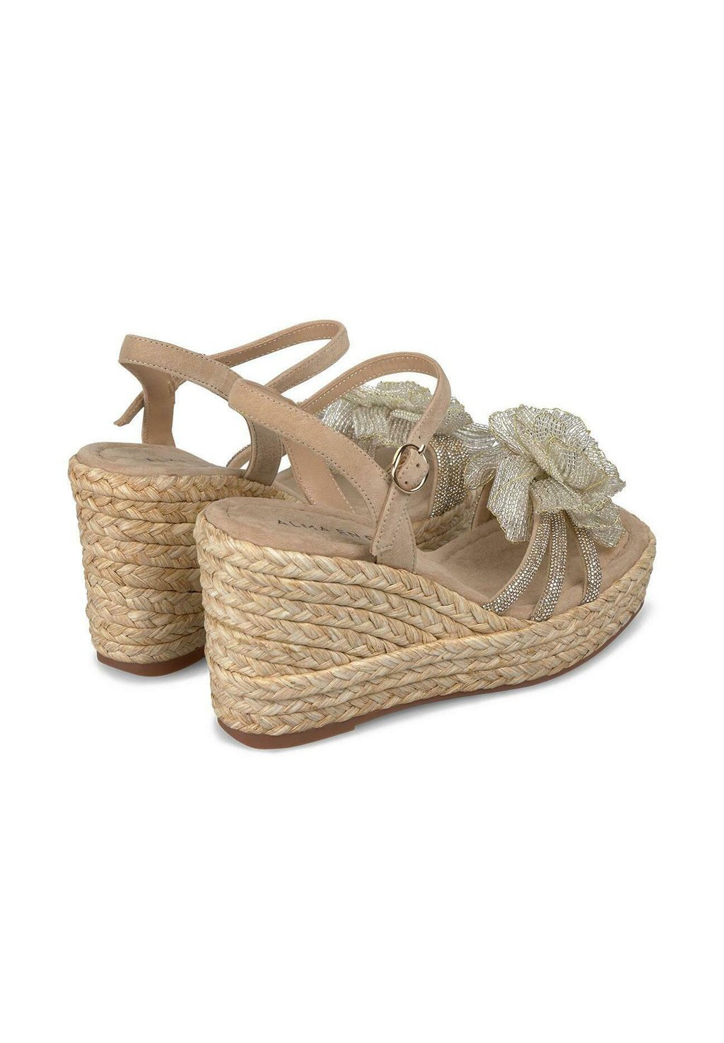 Босоножки на танкетке FLOR DE PEDRERÍA - High heeled sandals Alma en Pena, светло-коричневый — фото 4