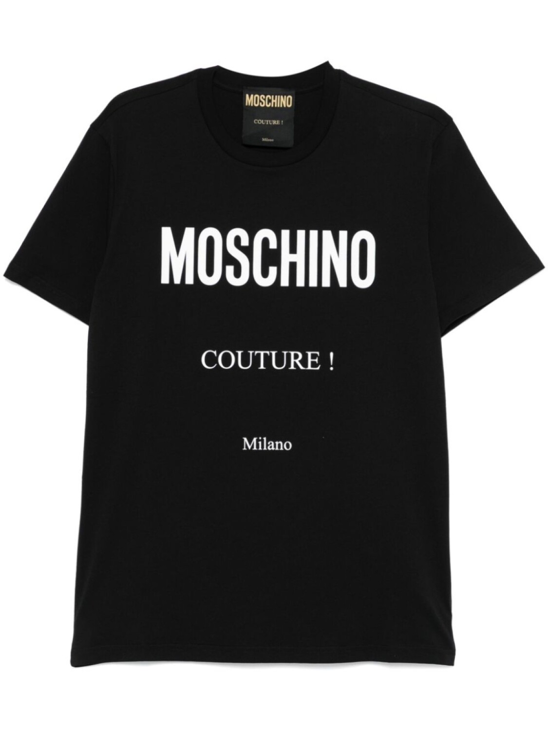 

Футболка с принтом логотипа Moschino, черный