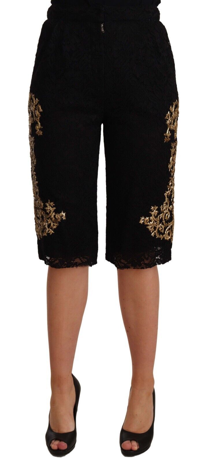 

Элегантные дизайнерские шорты длиной до колена Dolce & Gabbana, черный