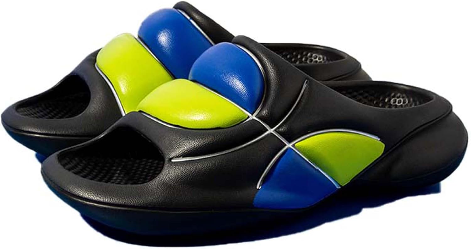 

Мужские слайды-тапочки Vtiao, с рисунком баскетбольного дизайна, для спорта в помещении и на улице, модные слайды-тапочки, с толстой подошвой, противоскользящие и износостойкие, черный/синий/зеленый