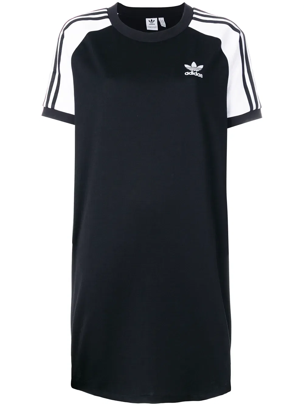 Платье-реглан Adidas Originals adicolour с тремя полосками, черный