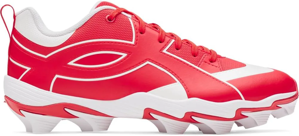 Бейсбольные бутсы Under Armour для мужчин Leadoff Icon Low Rm, красно-белый — фото 4