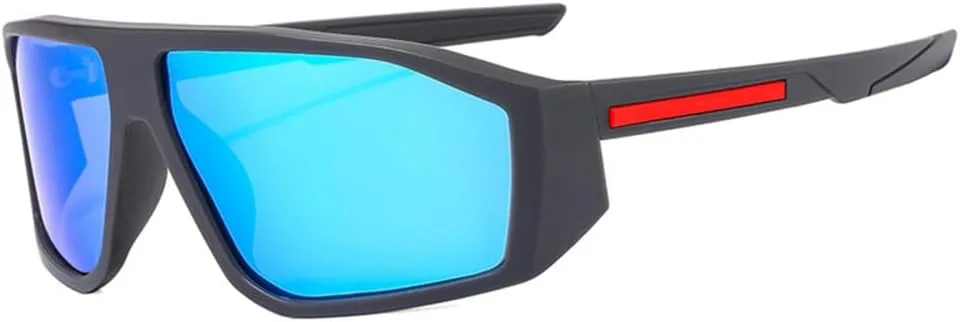 

Солнцезащитные очки для мужчин и женщин, большие солнцезащитные очки, винтажные мужские очки для активного отдыха, защитные очки UV400 MTZJH, C5 Gray Blue