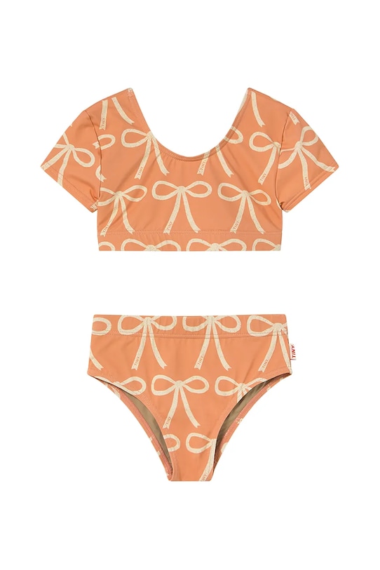 Детский купальный комплект BOWS SWIM SET из двух частей Tinycottons, оранжевый — фото 2