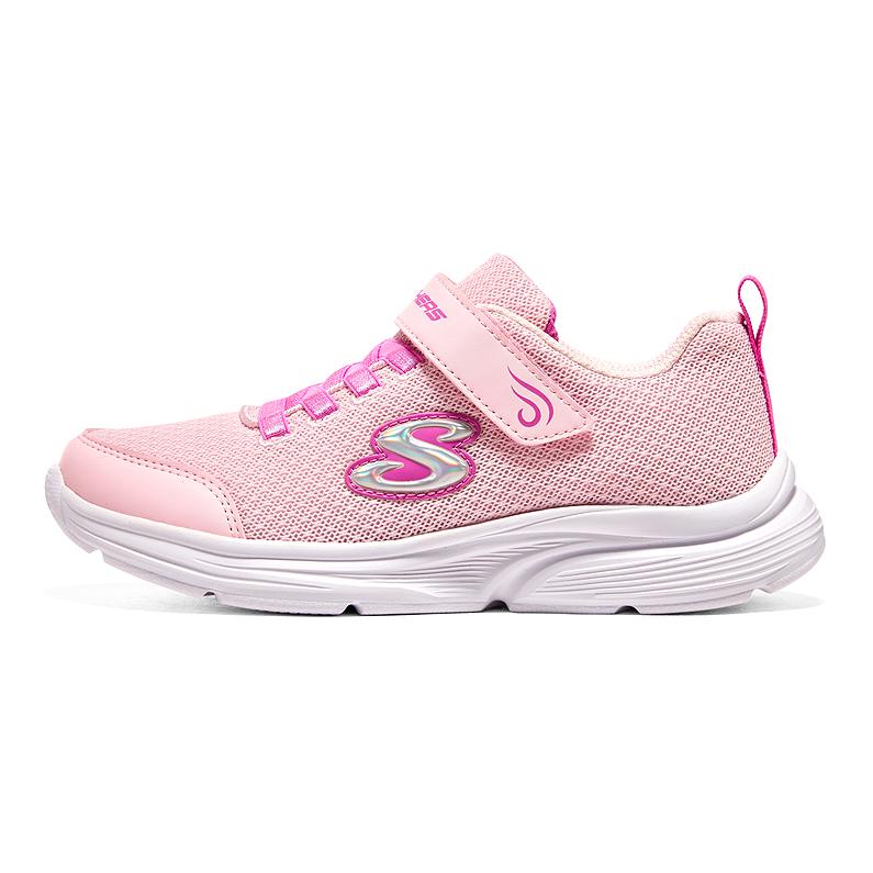 

Износостойкие дышащие низкие детские кроссовки для повседневной жизни Skechers Kids, розовый