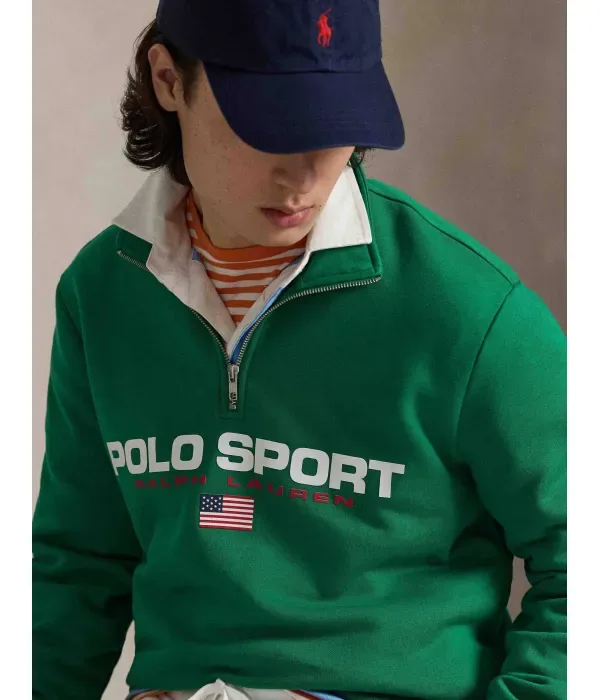Толстовка regular fit Polo Ralph Lauren, зеленый — фото 4