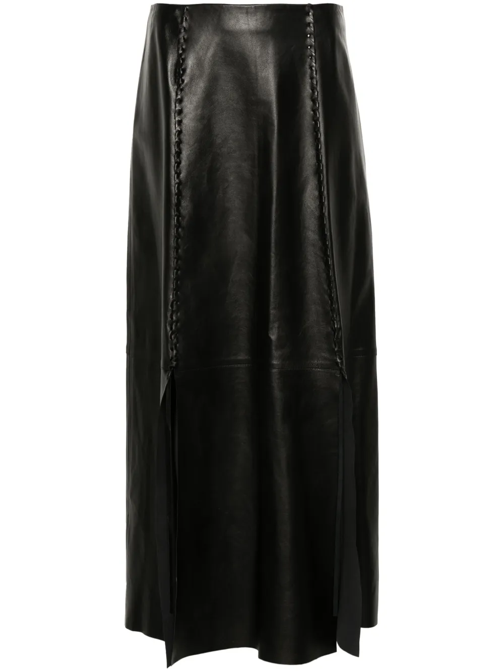 

Кожаная юбка макси Chateau Aeron, черный