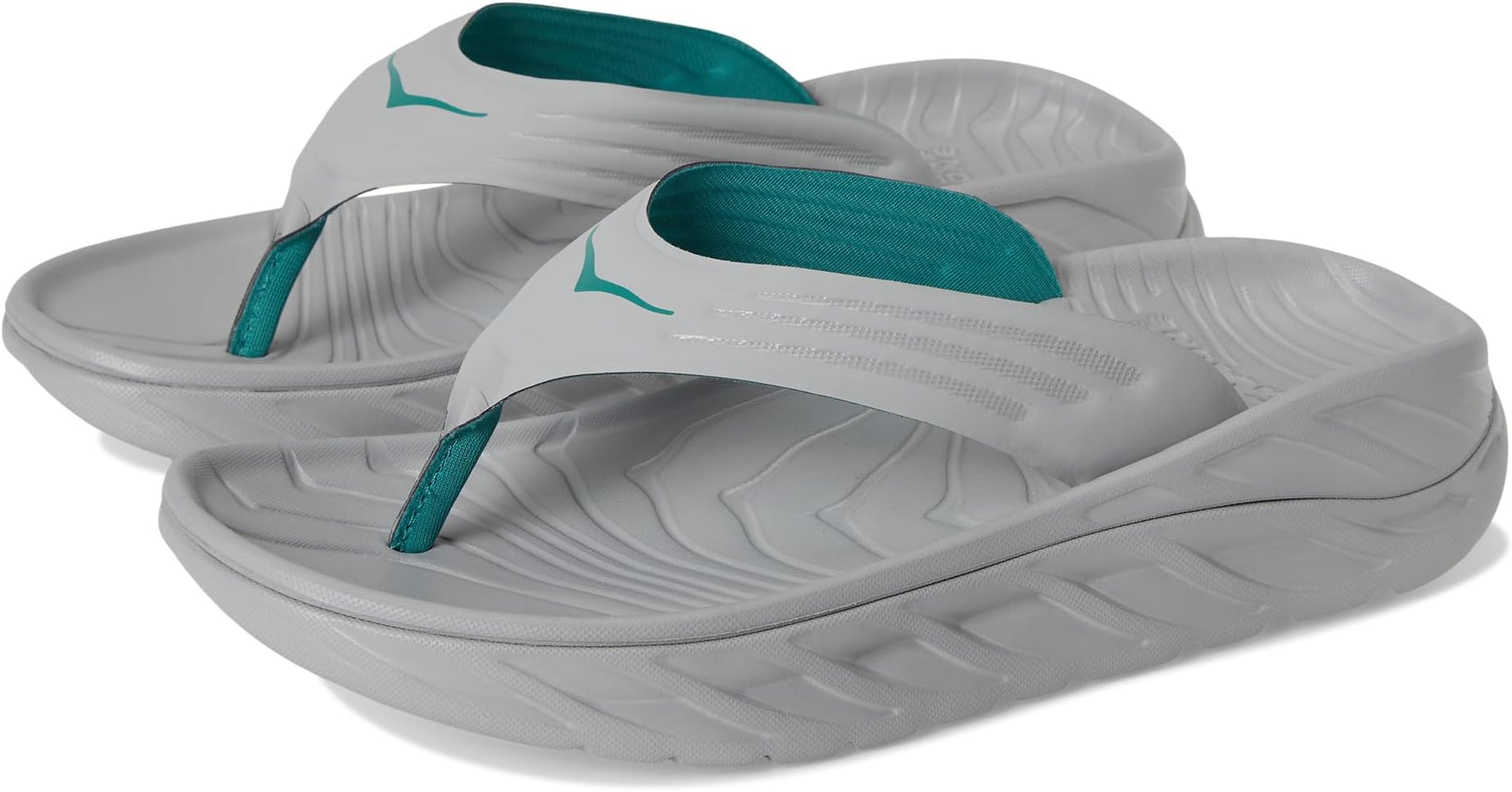 

Сандалии Hoka Ora Recovery Flip, цвет Stellar Grey/Oceanic