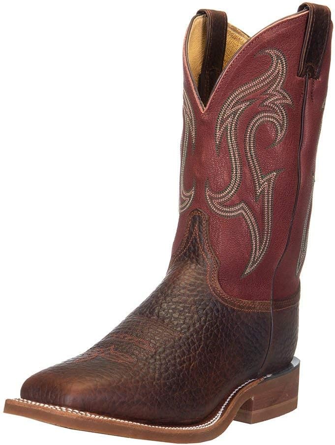 

Мужские повседневные сапоги Justin Boots Bender с квадратным носком, средняя голень - коричневые, бордовые, красные