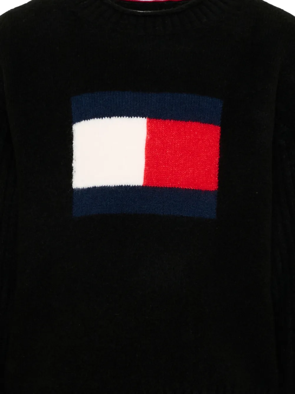 Свитер с логотипом-флагом Tommy Hilfiger Junior, черный — фото 3
