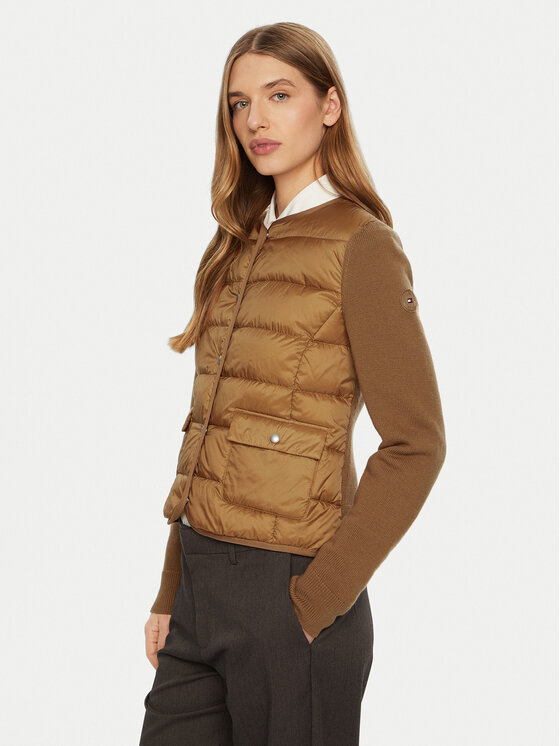 

Приталенный пуховик WW0WW44343 Tommy Hilfiger, коричневый