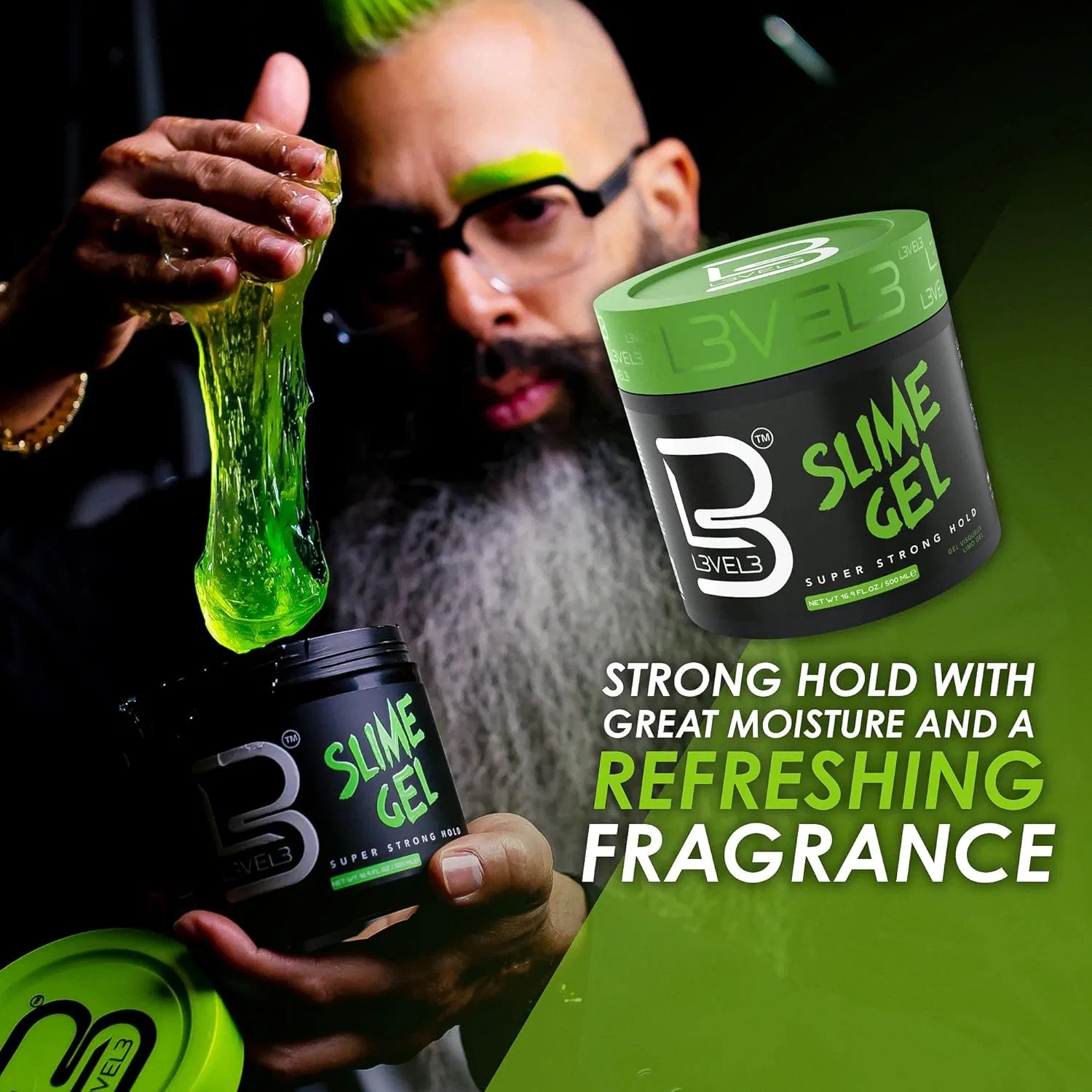 Гель для укладки волос «Slime Gel» от L3 Level 3 L3, Cream — фото 2