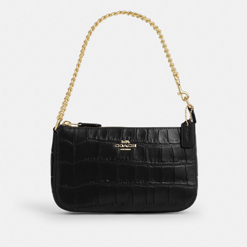 

Сумка-ристлет COACH Nolita 19, золотой/черный