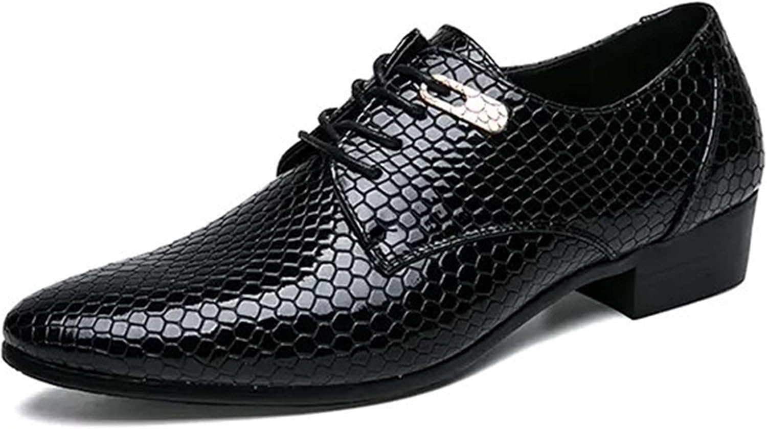 

Мужские классические кожаные туфли-дерби на шнуровке, легкие, износостойкие, с острым носком, для офиса, работы, делового стиля, синие, размеры US6-6.5/UK5-5.5/EU38 Wknbeu