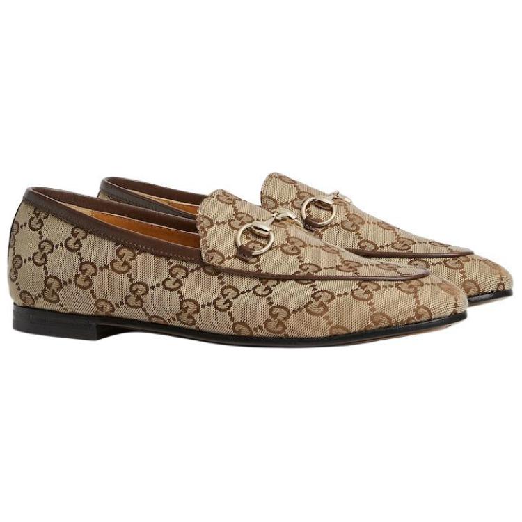 Женские Лоферы Jordaan Slip On GUCCI, Коричневый — фото 3