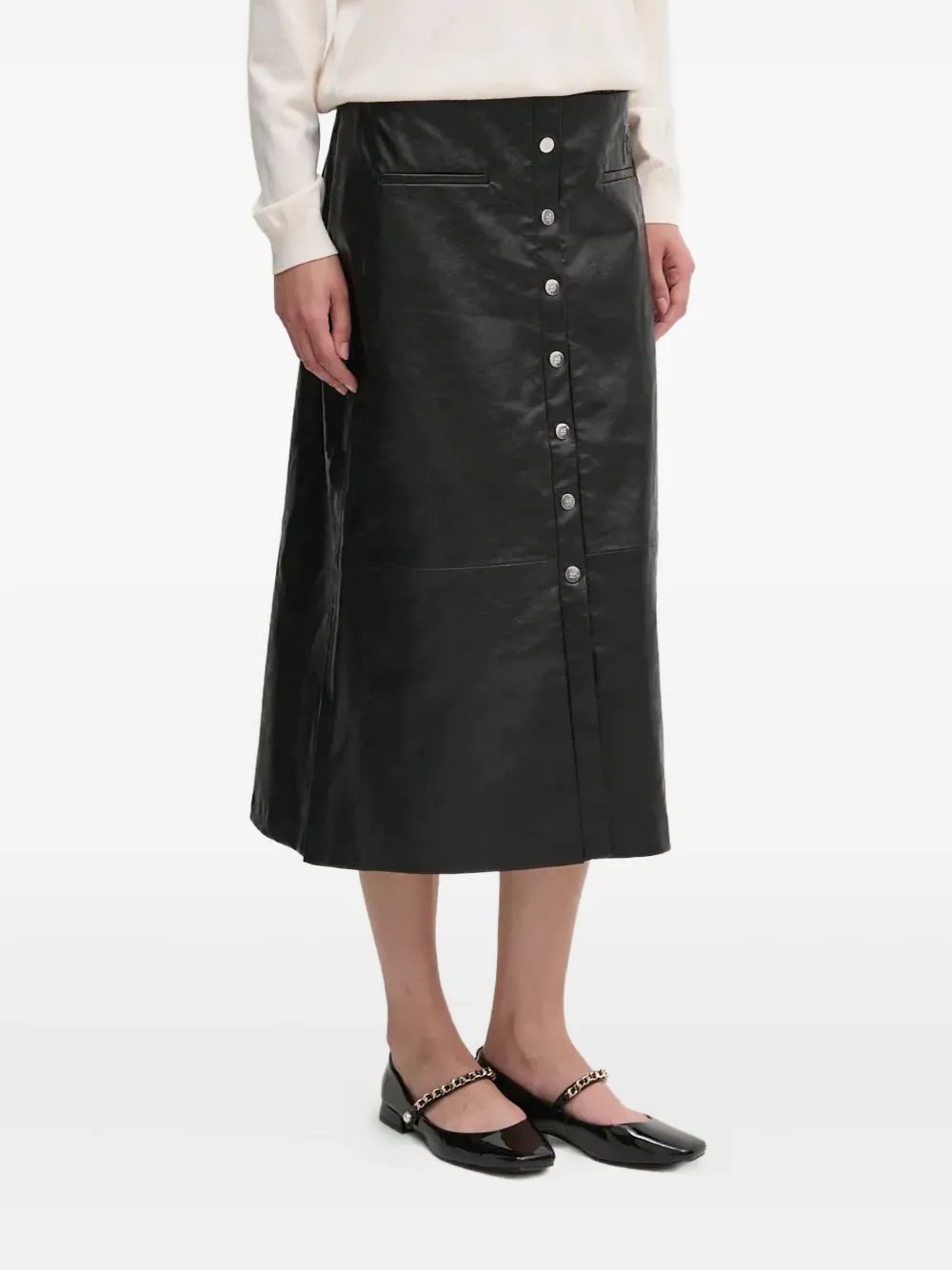 

Юбка миди на пуговицах Dkny, черный