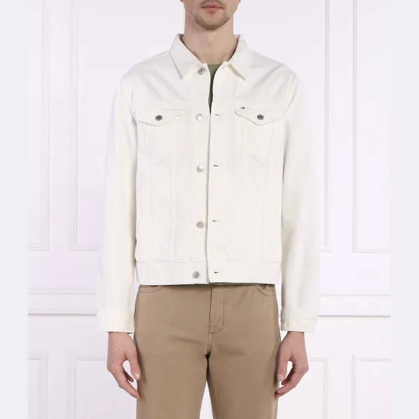 

Джинсовая куртка классического кроя Jkt rgd gabe для дальнобойщиков Tommy Hilfiger, белый