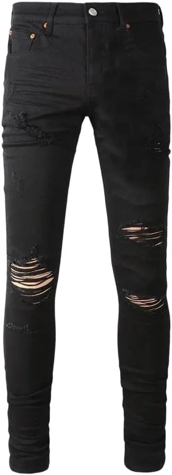 Джинсы distressed, 9022