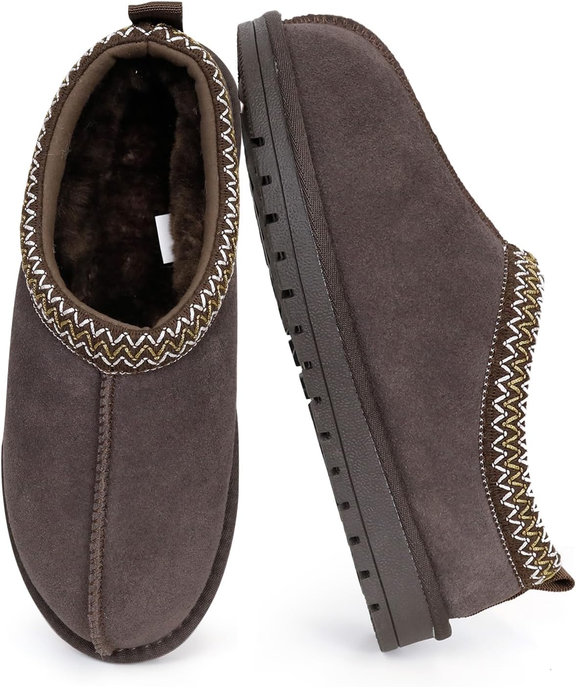 

Тапочки EVELLYHOOTD для женщин и мужчин, мини-сапожки из замши с плетеной отделкой, с пушистой меховой подкладкой, короткие ботинки на осень и зиму, теплые и удобные повседневные обувь, Flat Hazelnut