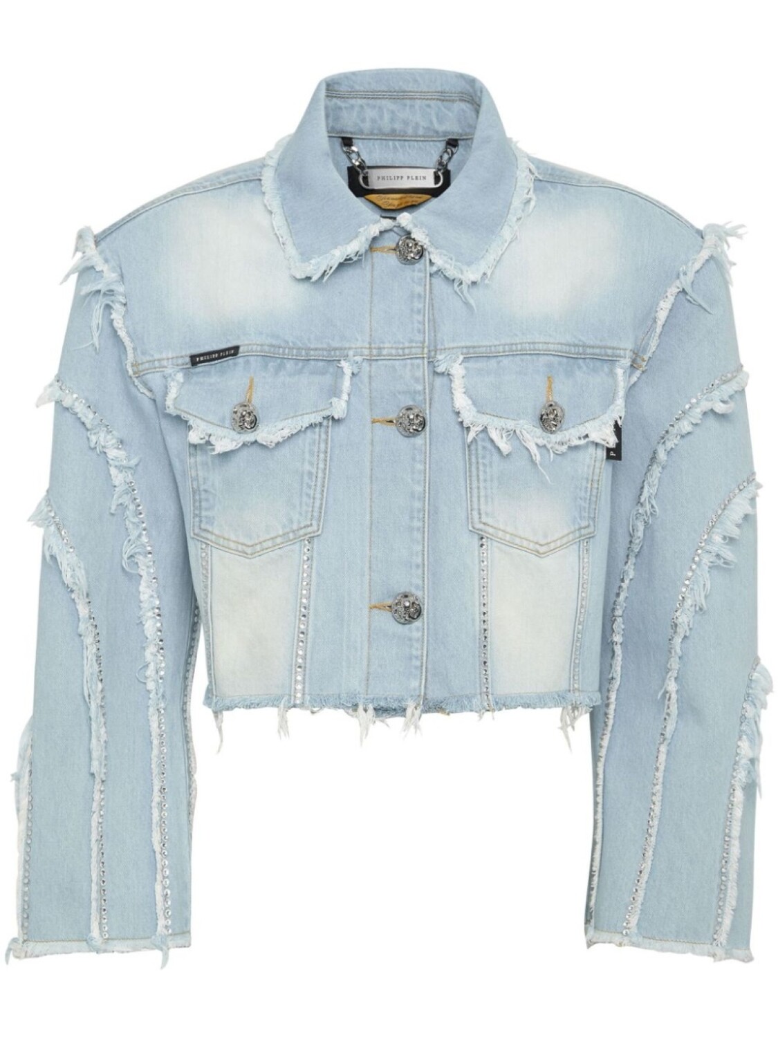 

Укороченная джинсовая куртка Philipp Plein, синий