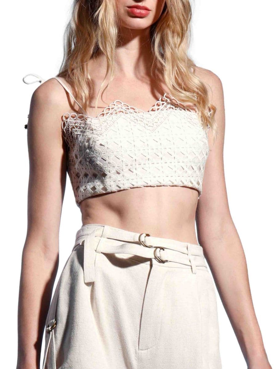 

Укороченный топ Johanna Smocked Walter Baker, цвет Bone