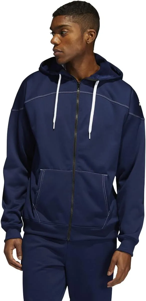 Толстовка с молнией Adidas Unisex-Adult Adidas Mens Stadium Full Zip Hoodie M, сине-белый — фото 3