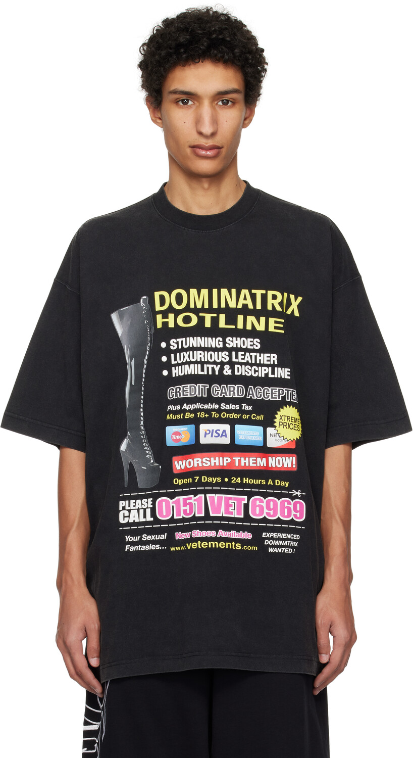 

Футболка большого размера «Hotline Dominatrix» VETEMENTS