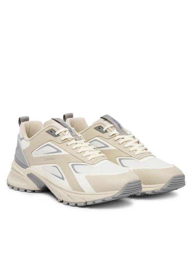 Calvin Klein Кроссовки Hike Runner Laceup Stripe M-Su HM0HM02155 бежевые — фото 2