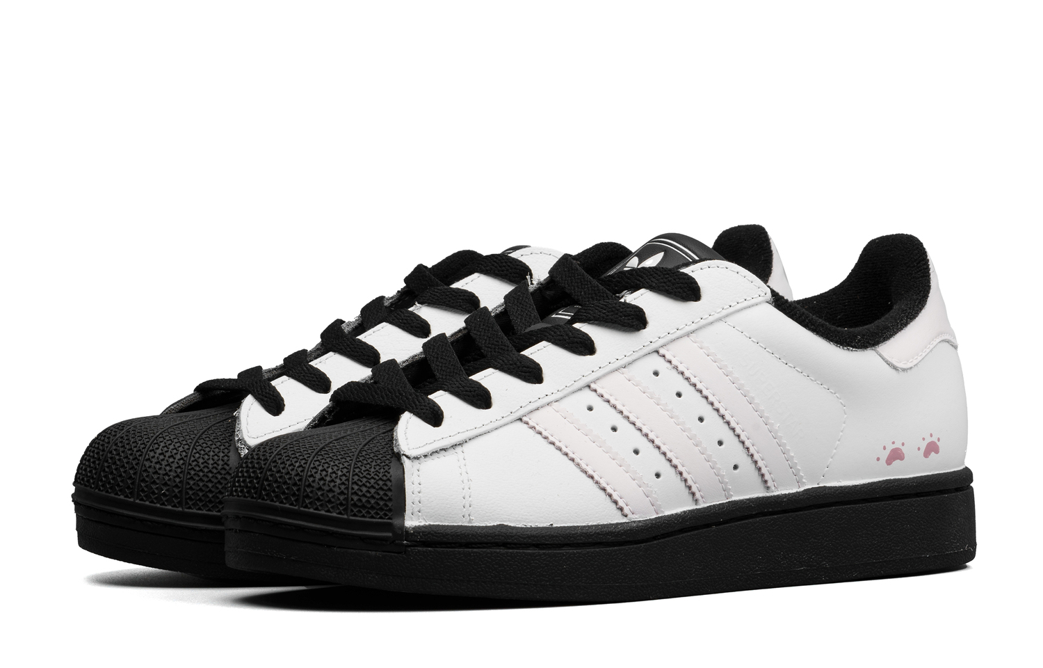 Adidas Originals Кроссовки Superstar 2 Low top Kids' Skateboarding Shoes Black White Pink Unisex — фото 3