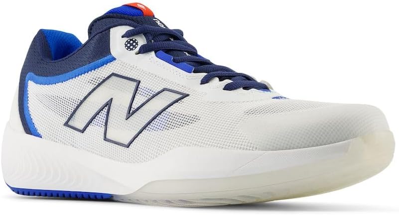 Мужские теннисные кроссовки для игры на хард-корте New Balance FuelCell 996 V4, White/Team Navy — фото 4