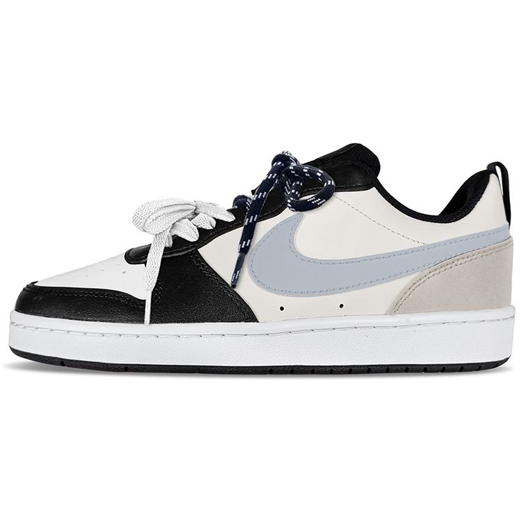 

Кроссовки Nike Court Borough Skateboarding Shoes Women's Low-top Black, светло-серый