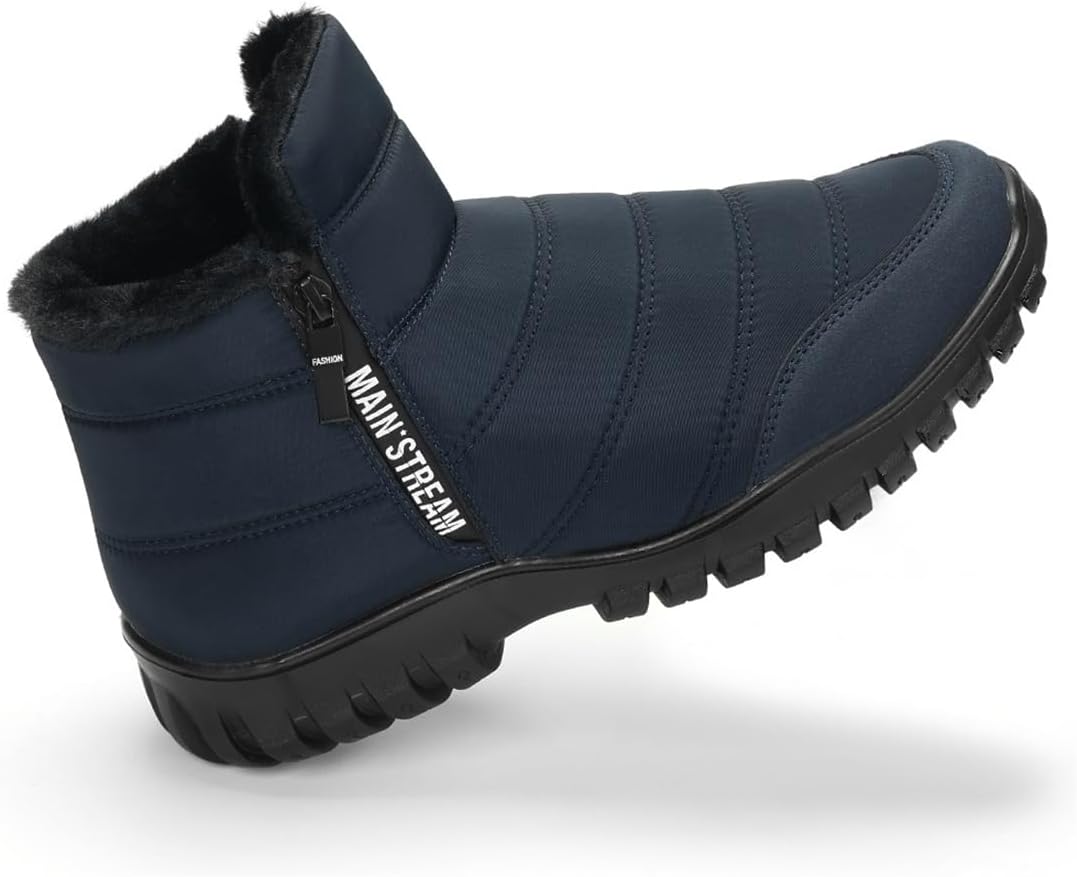 

Мужские зимние снежные ботинки водонепроницаемые теплые ботинки с молниями легкие и удобные обувь Vauxhaller, Blue