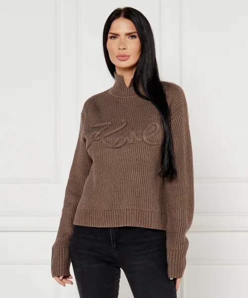 

Полуводолазка Regular fit Karl Lagerfeld, коричневый