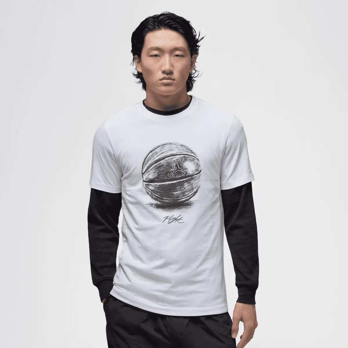 

Футболка Jordan BBall Short Sleeve Tee, белый/черный