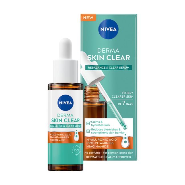 Сыворотка Nivea — Derma skin чистая для лица, 30 мл — фото 2