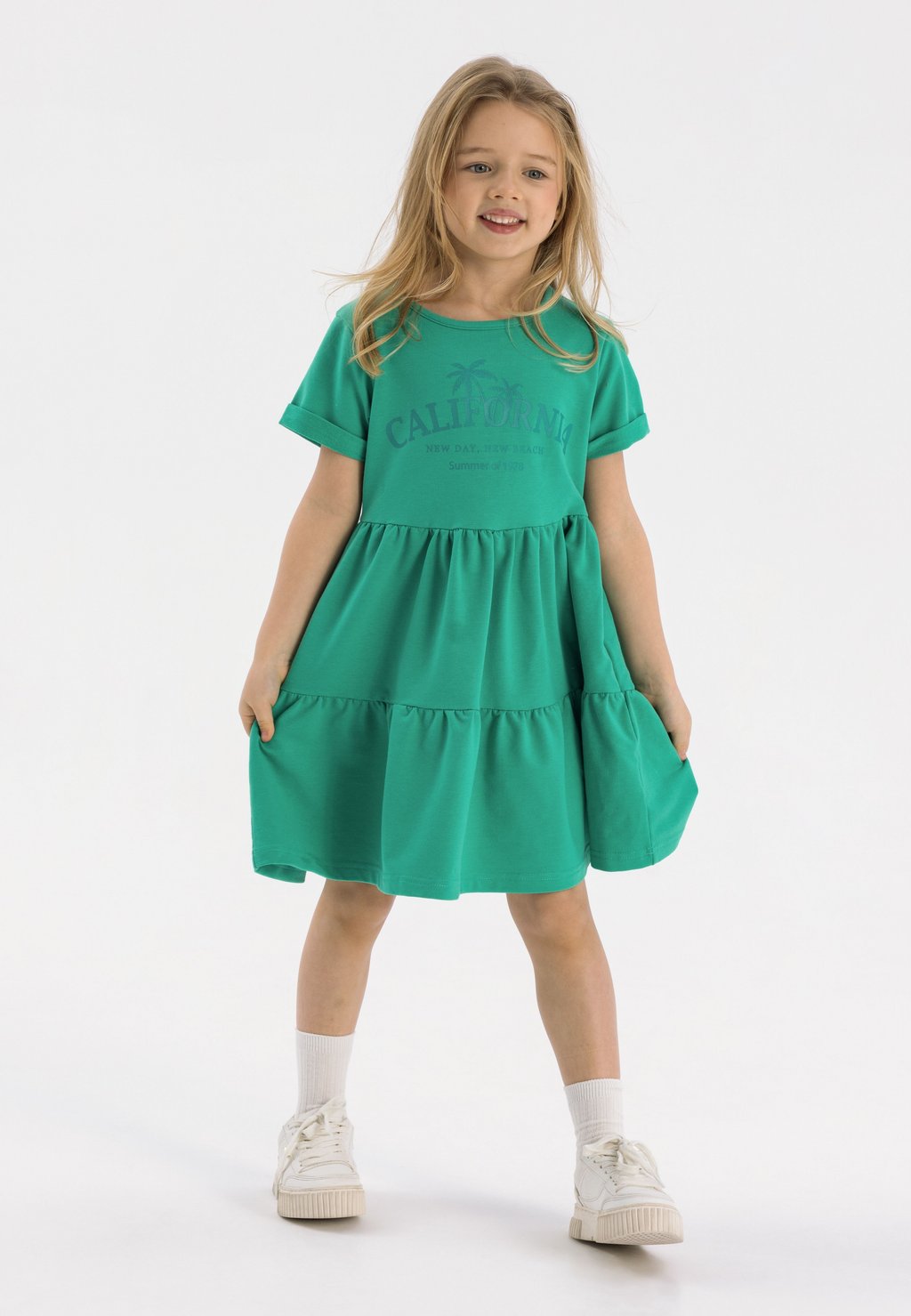 

Платье из джерси SHORT SLEEVE TIERED MINOTI, зеленый