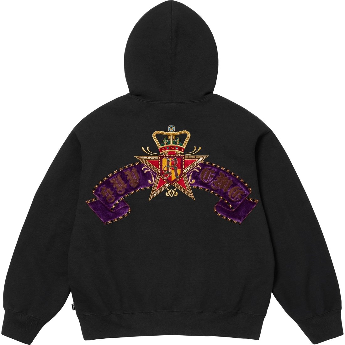 Толстовка с капюшоном и молнией Supreme, черный