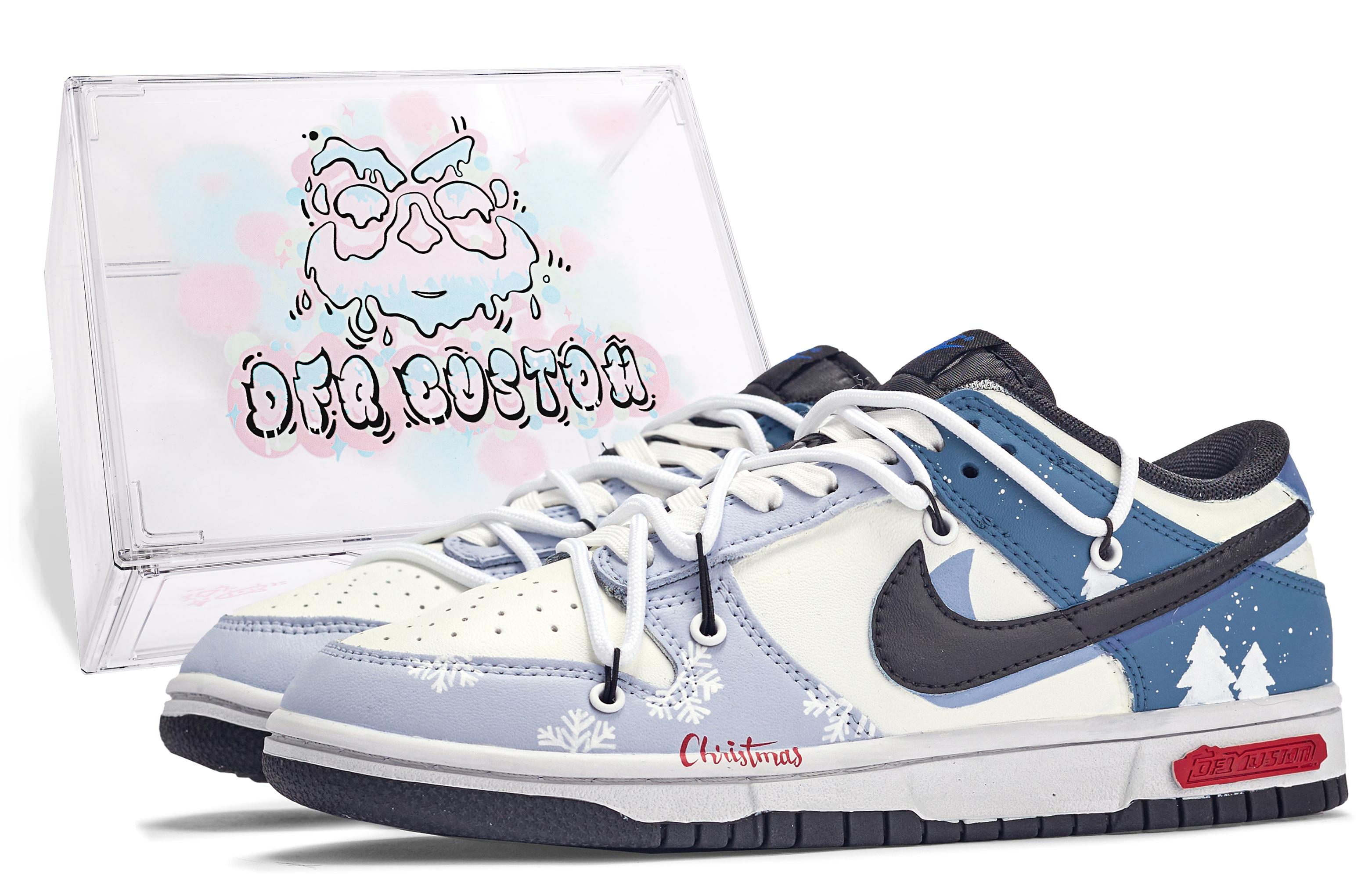 

Кроссовки Nike Dunk Skateboard Shoes Unisex Low-Top Blue White